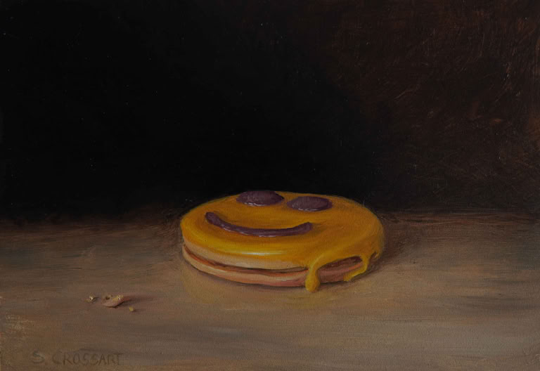 Botanische kunst, botanical art, Sophie Crossart. "Cafe Tiefburg". Oil on panel, oliverfschilderij. 